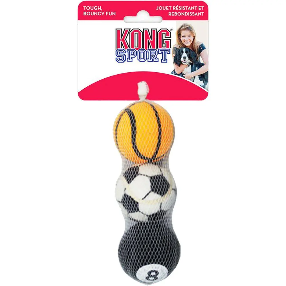 KONG Sport Apportbolde Medium 3-pak - sjove bolde til apportleg